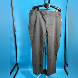 Plus Size Women Kim Rogers Tummy Control Pull On Pants Stretch Sz 24W Gray NWT